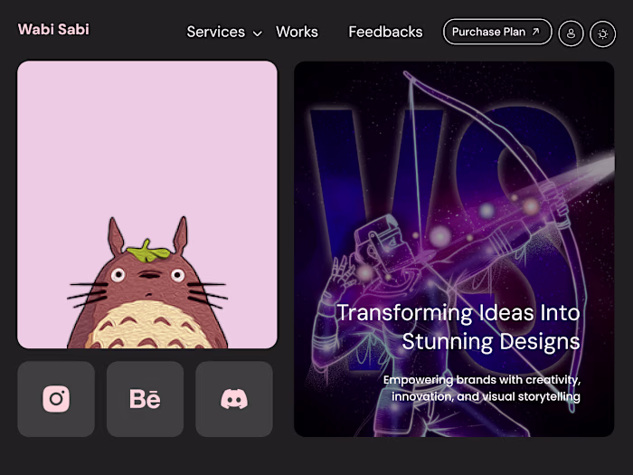 Wabi Sabi Portfolio website (2nd iteration)