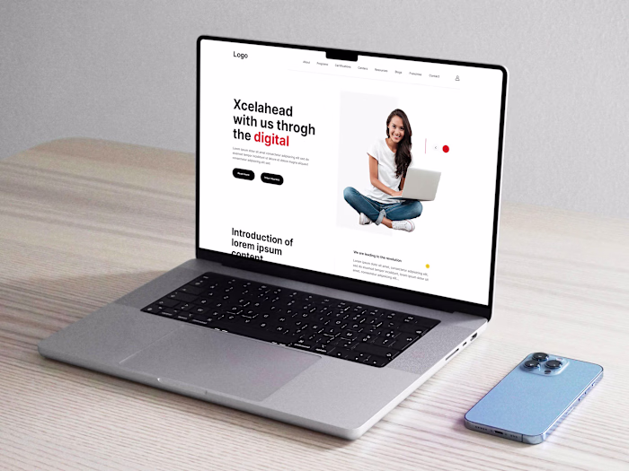 Website design for a digital marketing academy