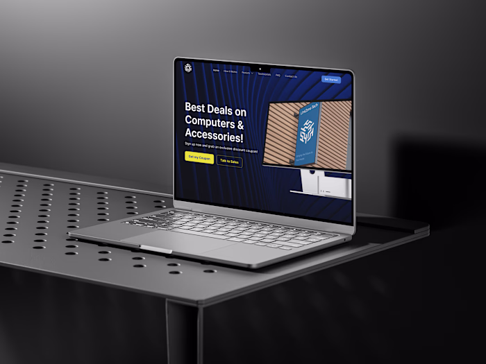 Landing Page UI Design – Computer Services Website