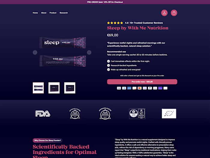 Sleep by With Me Nutrition