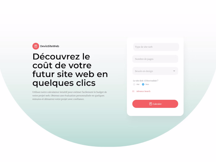 Framer website - Devis siteweb