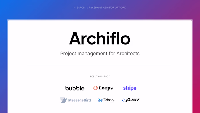 Archiflo - Project management for Architects