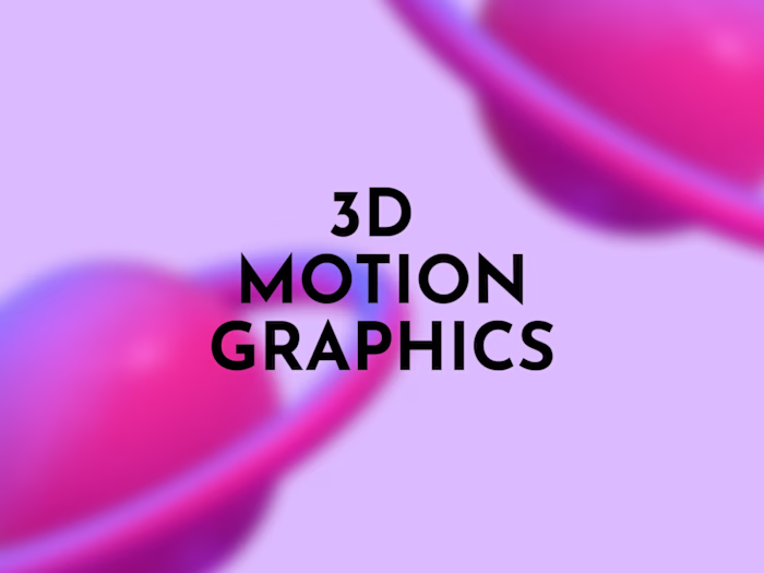 3D Motion Graphics