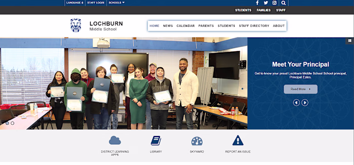 Middle School Website Redesign Using Figma