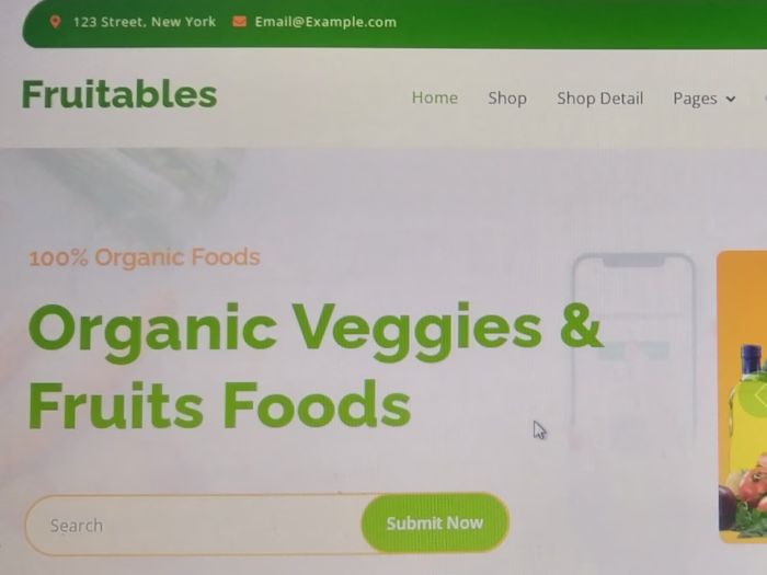 Organic Veggies & Fruits Foods