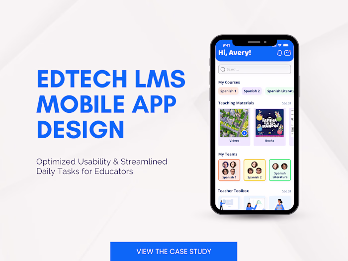 EdTech LMS Mobile App | UX + UI Design