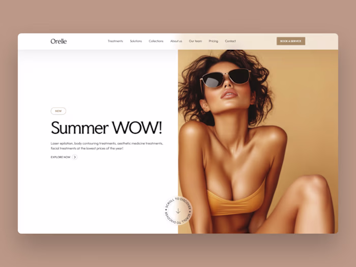 Orelle: A Framer Template for Wellness and Beauty Brands