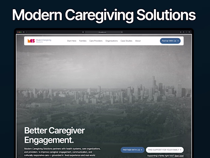 Moderncaregiving Website Redesign