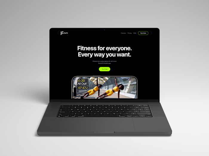 BeFit - Landing page Design