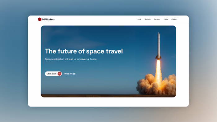 IMF Rockets framer website design