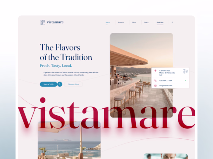 High-End Web Design for a Seaside Italian Restaurant