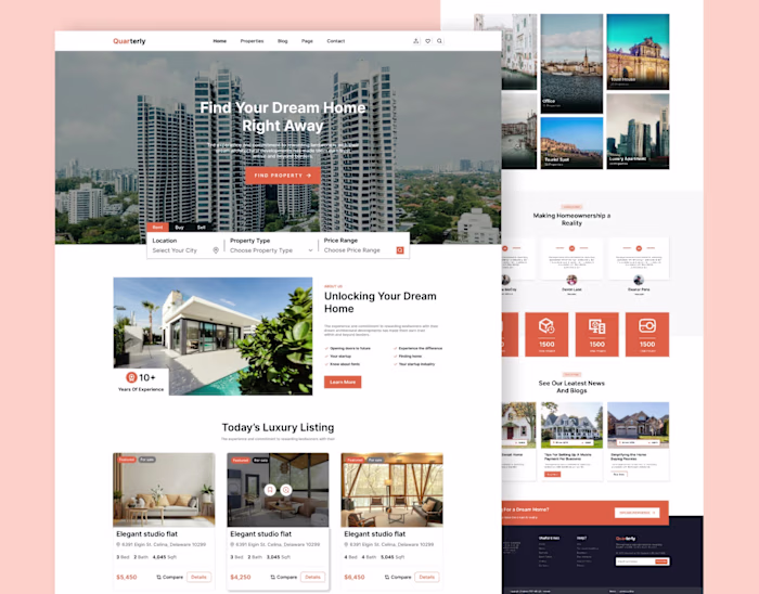 Real Estate Website UIUX Design in Figma 💻✨ Your Website, Y...