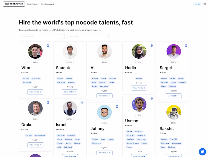 NoCode Developer Database