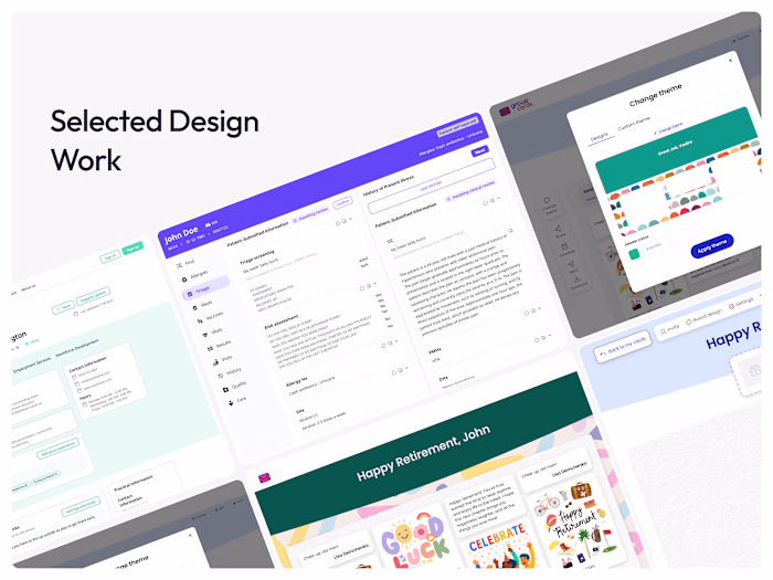 Selected UX/UI work for Telescope Ltd