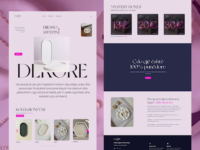 Crafty Kosova E-Commerce Website Design and Development