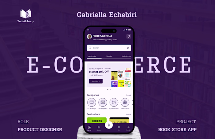 TechAlchemy Bookstore App Design - Ecommerce