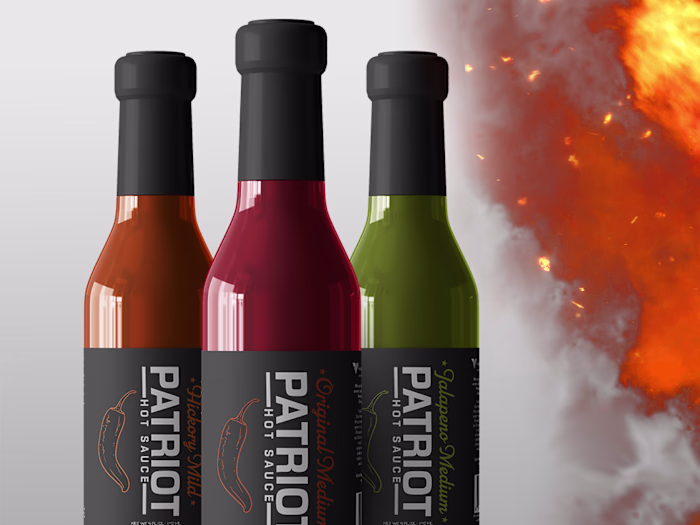 Patriot Hot Sauce Label Design