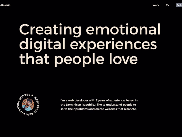 Personal web portfolio