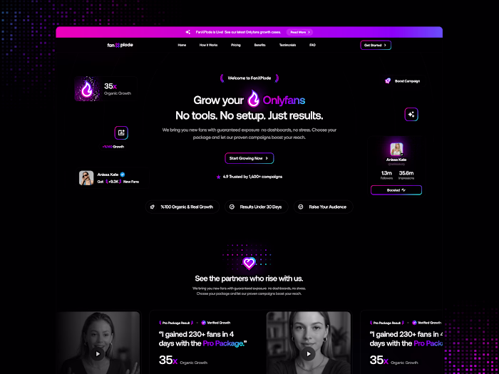 FanXplode Onlyfans Marketing agency Website