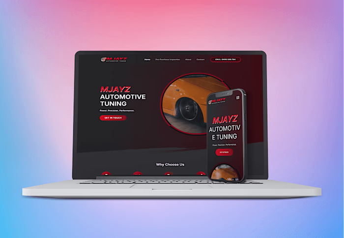 MJAYZ: Automotive Website Design
