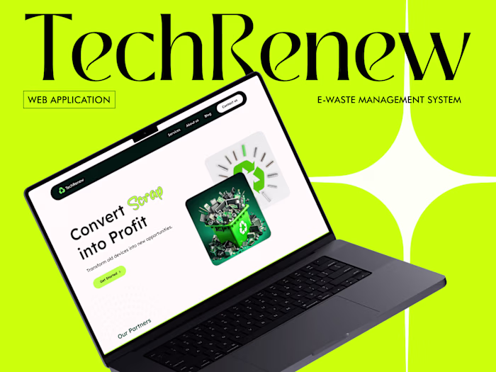 TechRenew | UI Redesign for an E-Waste Recycling Platform