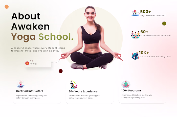 Enter yourDesigned in Figma focusing on minimal, calm, and w...