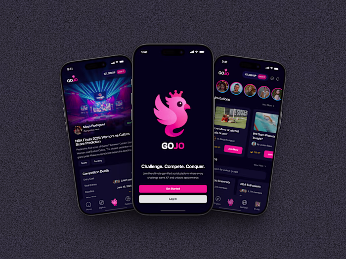 Gojo is a gamified social app :where users join and create c...