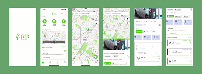 BP EV CHARGING STATION APP