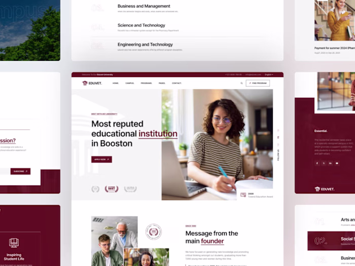 Eduvet University Website Design