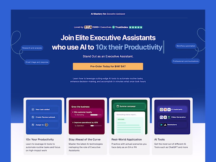 AI Mastery Landing page