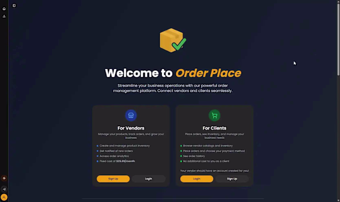 Multi-Tenant Order Management Platform - Order Place