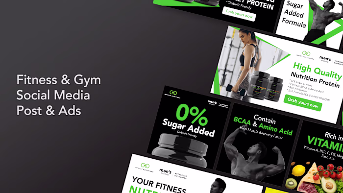 Fitness & Gym Social Media Post & Ads