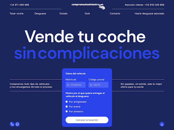 Website redesign · CompramosTuSiniestro