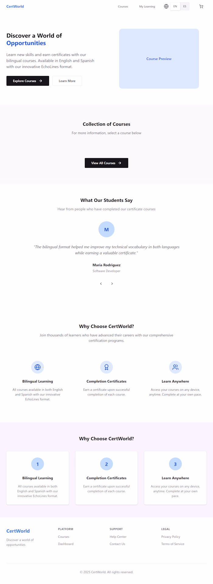 Fullstack Developer to Build Bilingual Course Platform MVP