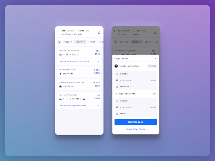 Travel Aggregator Interface