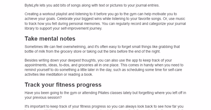 ByteLyfe App email newsletter