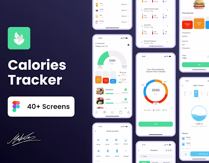 Calorie Tracker App UI
