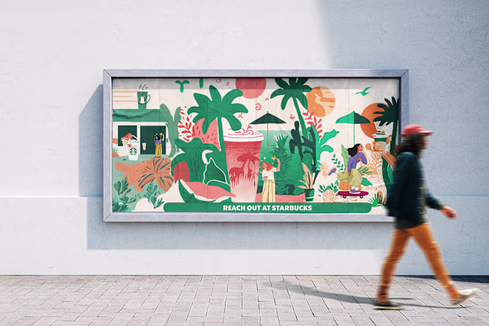 Starbucks Advertising Campaign and Social Media Collaterals.