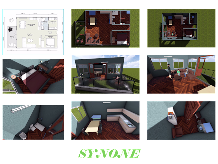 Model and Render 3D Apartment Interior