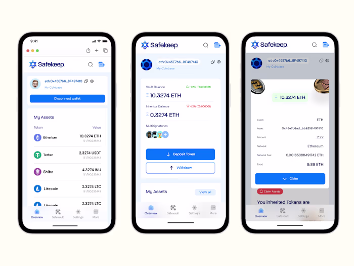 Safekeep vault brand & product design