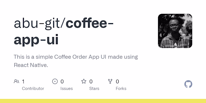 Coffee Order App UI
