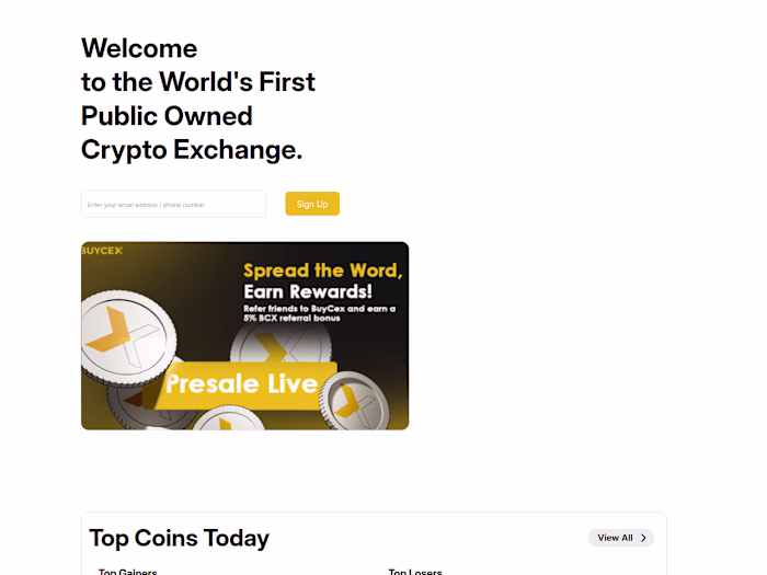 BuyCex.com | World First Public Owned Centralized Crypto Exchan…