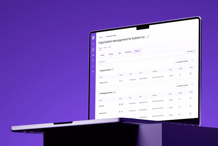 Kobiton - App Testing Dashboard