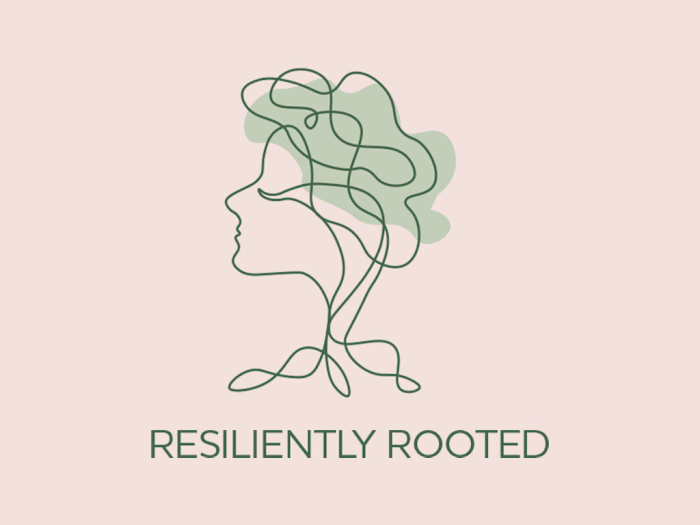 Elegant and illustrative logo for a therapy practice 