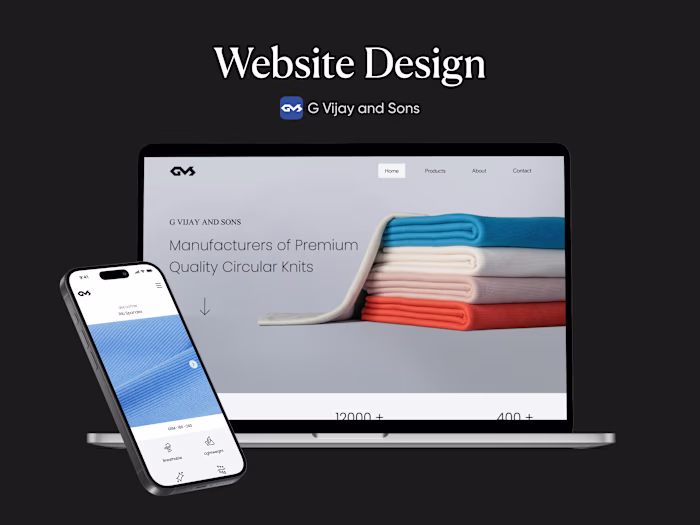 G Vijay and Sons - Website Design