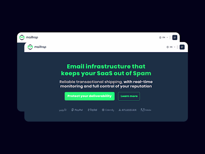 This concept for Mailtrap explores