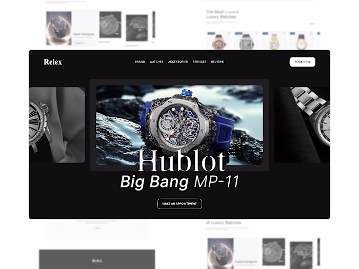 Relex Horology: Luxury E-commerce UX Design