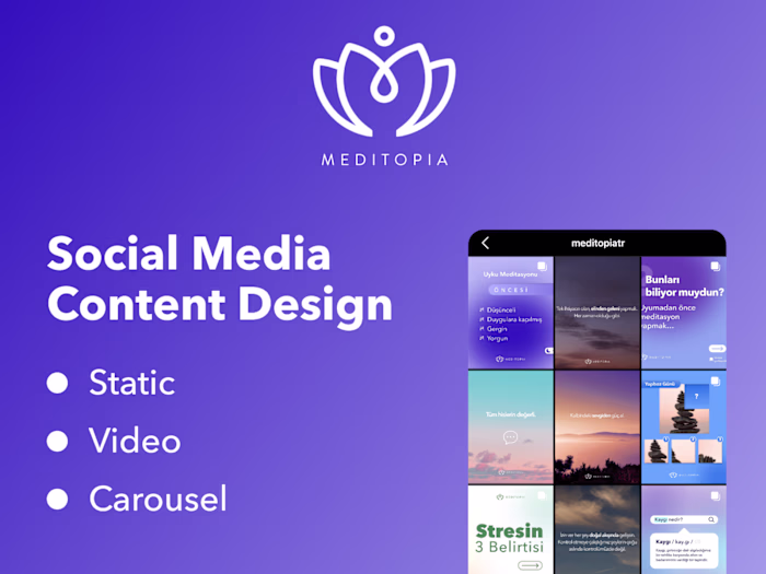 Social Media & Ad Design for Meditopia