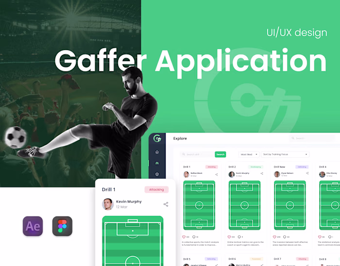 UI/UX Design for Gaffer Web Application