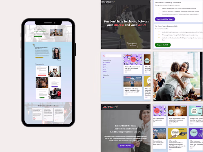 Website Launch for Women’s Empowerment Brand on Kajabi